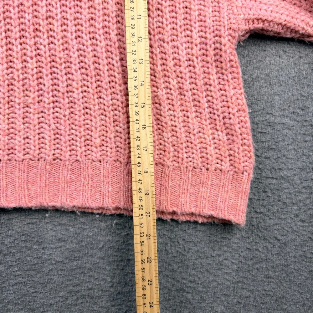 American Eagle Sweater Women's Small Pink‎ Chunky Ribbed Knit Crewneck Pullover